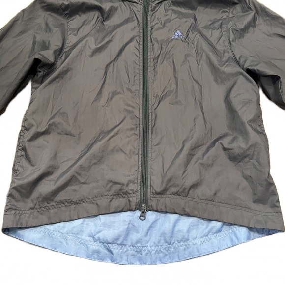 💨 Adidas Vintage Vented Windbreaker | Hidden Hood | Size Small | Navy | EUC - Picture 7 of 14